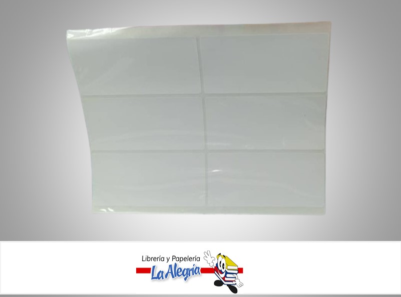 ETIQUETA RECTANGULAR 7.5X3.5CM BLANCA 18 MARCA STAR