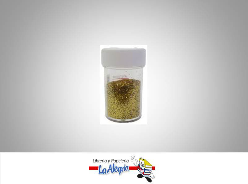 ESCARCHA FRASCO 10GR DORADO UND MARCA CRISVI   