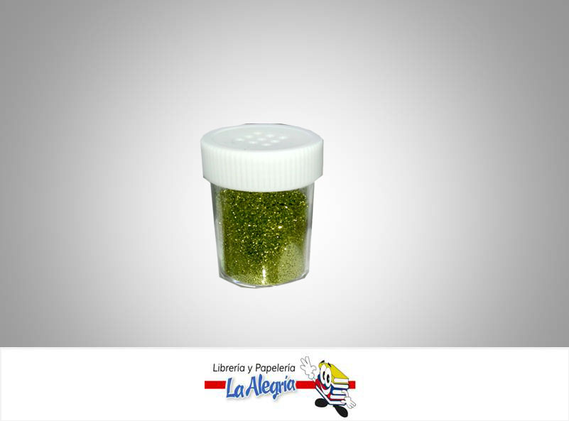 ESCARCHA FRASCO 10GR VERDE LIMON UND MARCA CRISVI   