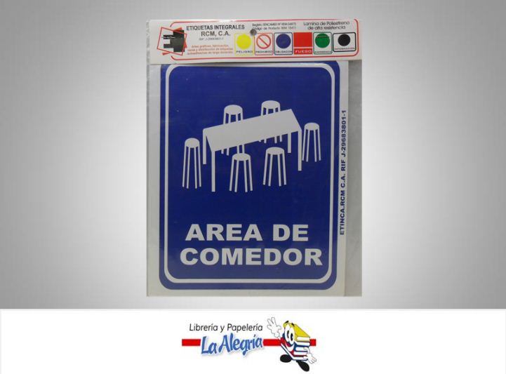 SENAL AREA DE COMEDOR24X19CM MARCA ETINCA   