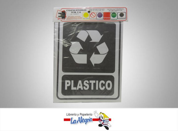 SENAL RECICLAJE PLASTICO 23,5X18,5CM MARCA ETINCA   