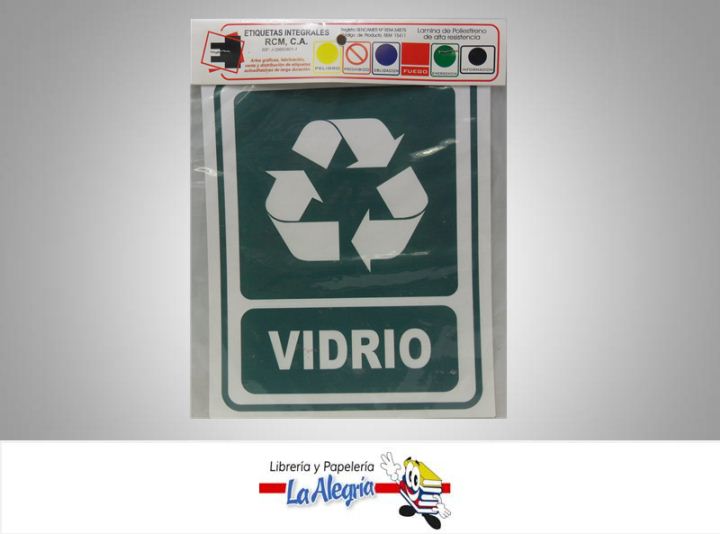 SENAL RECICLAJE VIDRIO 23,5X18,5CM MARCA ETINCA   