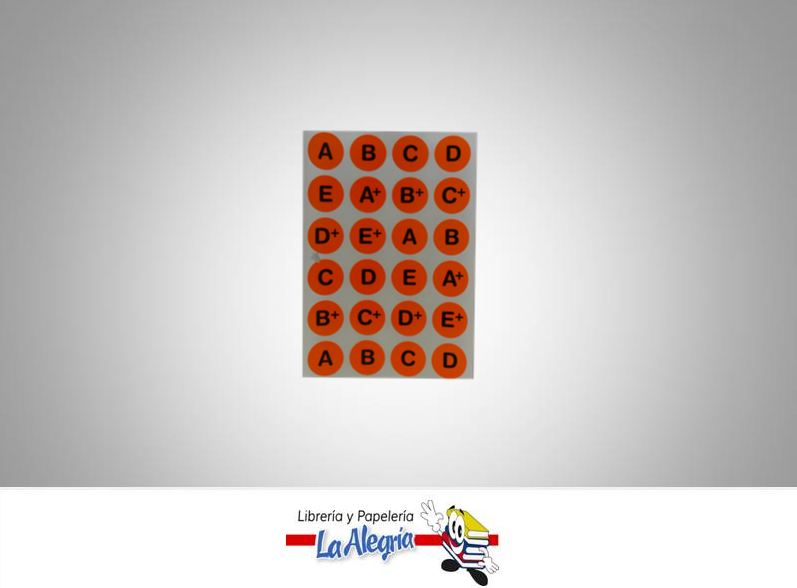 ETIQUETA LETRAS CALIFICACION 72UND MARCA STAR   