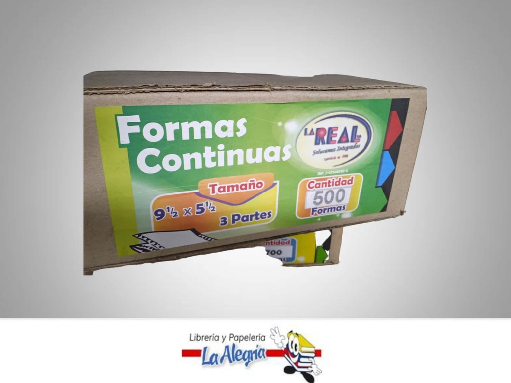 FORMA CONTINUA 9 1/2 X5 1/2 3P 500F MARCA LA REAL   