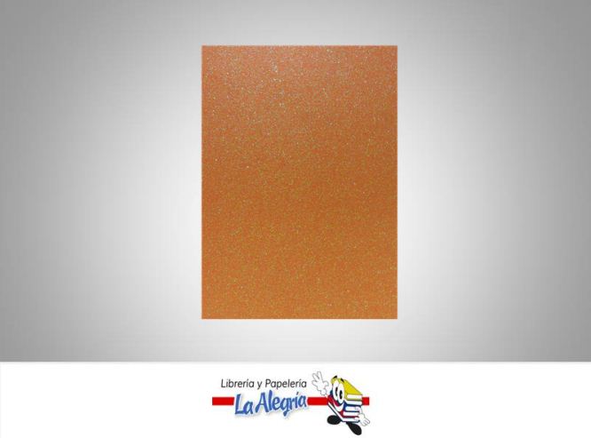 FOAMI ESCARCHADO CARTA NARANJA CLARO UND MARCA S/M   
