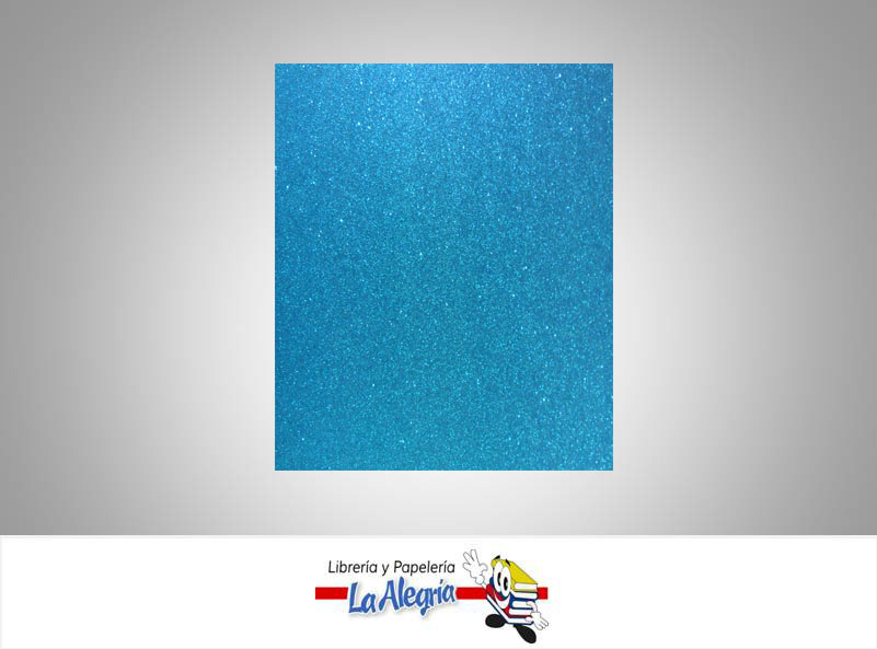 FOAMI ESCARCHADO DOBLE CARTA AZUL CLARO MARCA S/M   