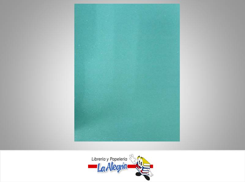 FOAMI ESCARCHADO DOBLE CARTA VERDE CLARO MARCA S/M   