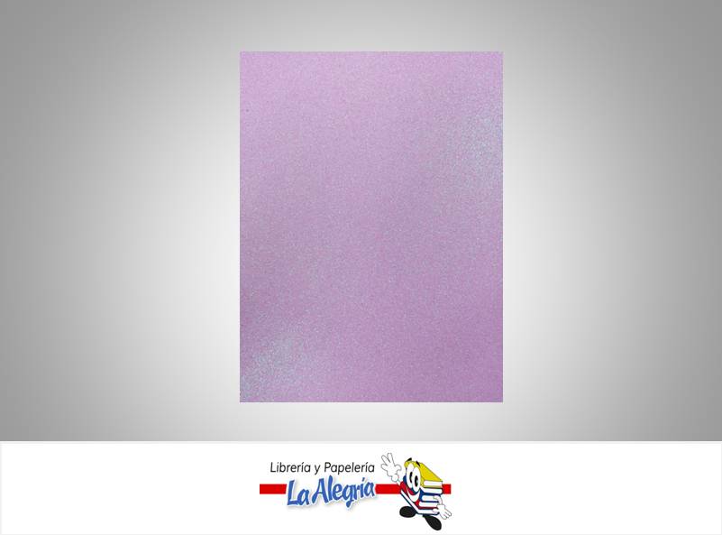 FOAMI ESCARCHADO DOBLE CARTA LILA MARCA S/M