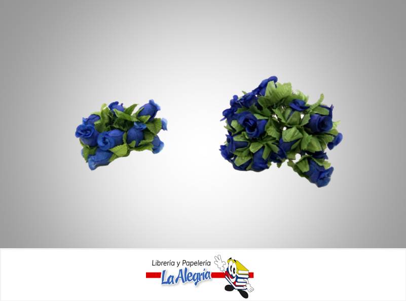 ROSA ARTIFICIAL 20MM AZUL ULTRMAR 12 UND MARCA S/M   