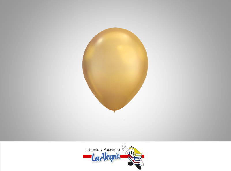 GLOBO R18 METALIZADO DORADO UND MARCA SM   