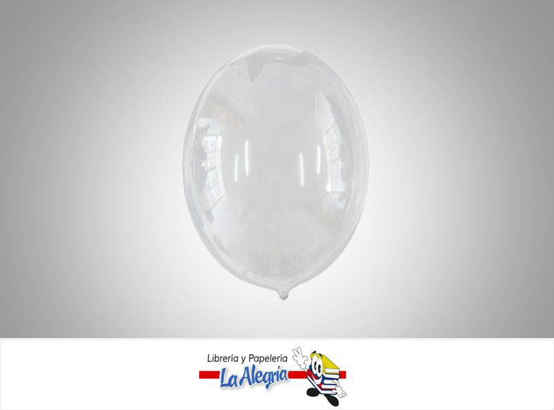 GLOBO BURBUJA 12'' TRANSPARENTE UND MARCA SM   