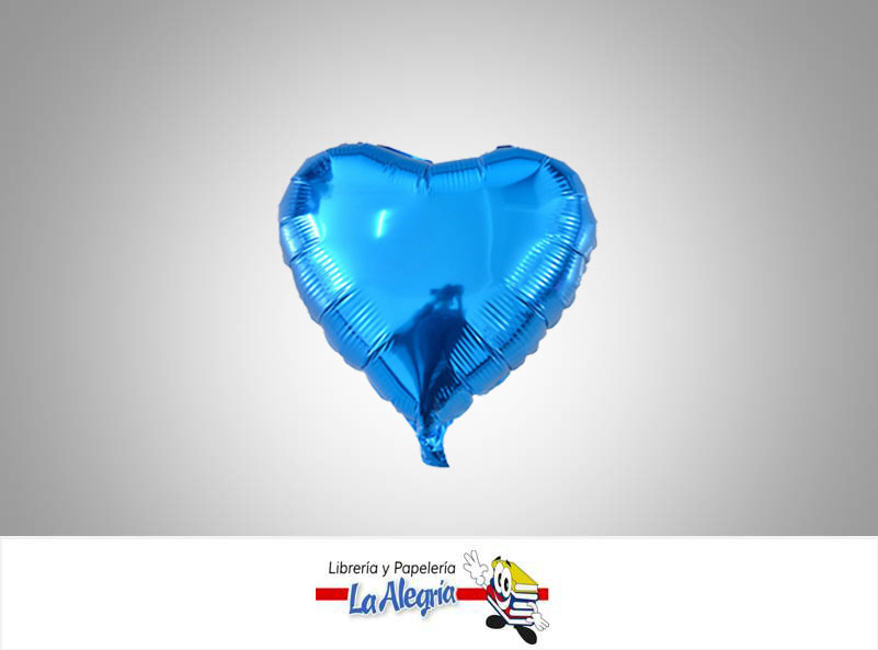 GLOBO FOIL 10'' CORAZON AZUL REY UND    
