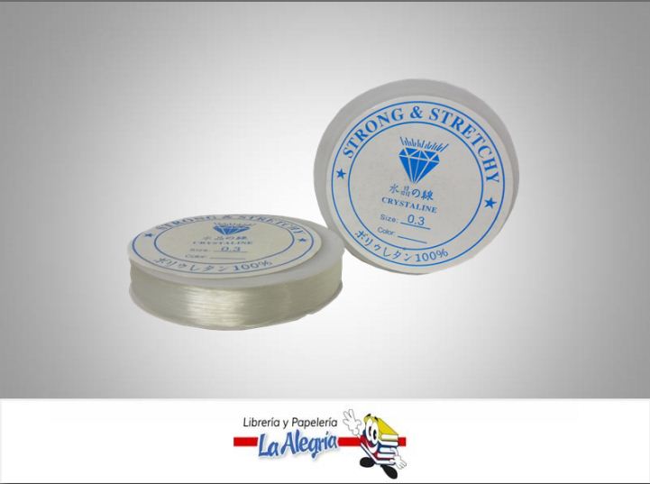 NYLON HILO TRANSPARENTE 0.3MM XMETRO MARCA STRONG&STRATCHY   