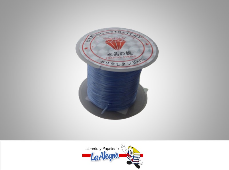 HILO NYLON ELASTICO AZUL CIELO X METRO  MARCA S/M