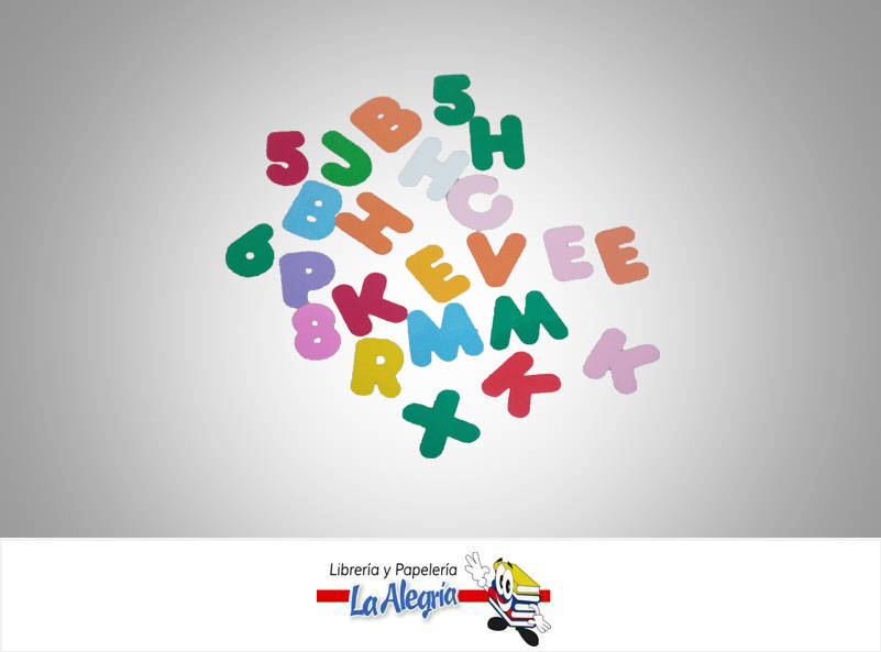 LETRA DE FOAMI 13 CM COLOR SURTIDO UND MARCA S/M   