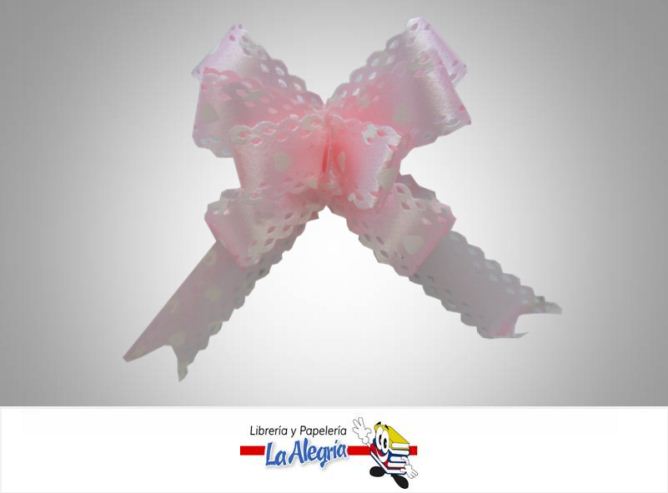 LAZO MAGICO 12X250MM ROSADO CL/CORAZ UND MARCA S/M   