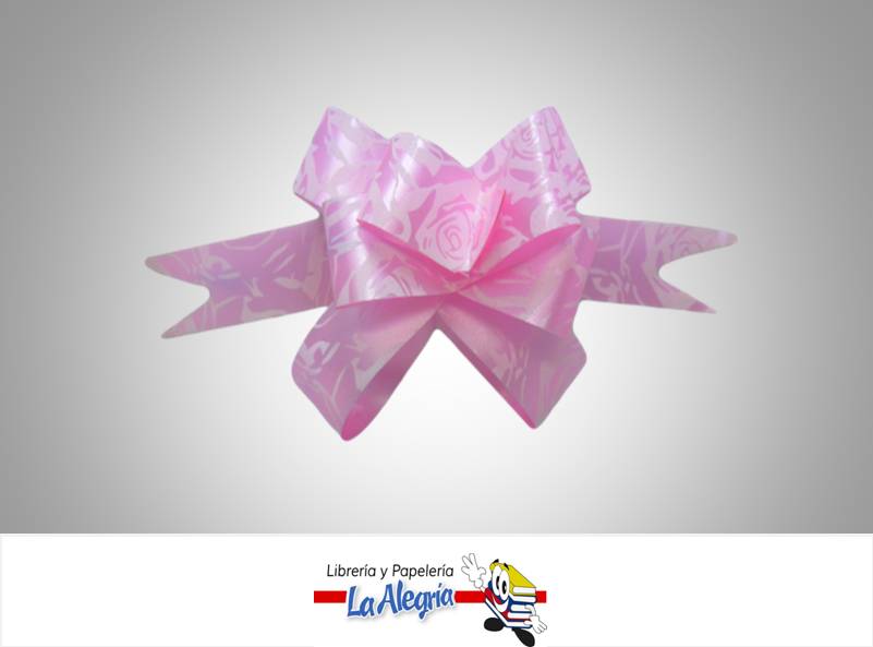 LAZO MAGICO 18X390MM ROSADO/ROSA UND MARCA HAND DRAW FLOWER   