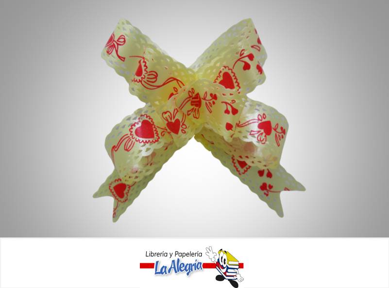 LAZO MAGICO 18X390MM AMAR C/CORA/ROJ UND MARCA HAND DRAW FLOWER   