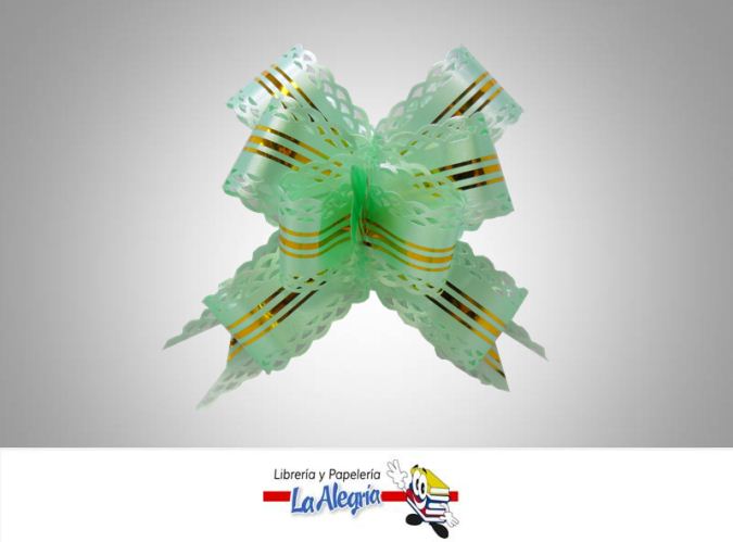 LAZO MAGICO 30X570MM VERDE MENTA/DORADO MARCA S/M   