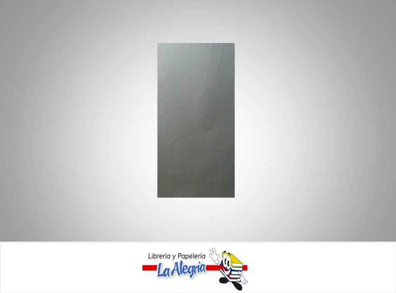 PAPEL LUSTRILLO 66X48 CM PLATEADO UND 90GR MARCA S/M   