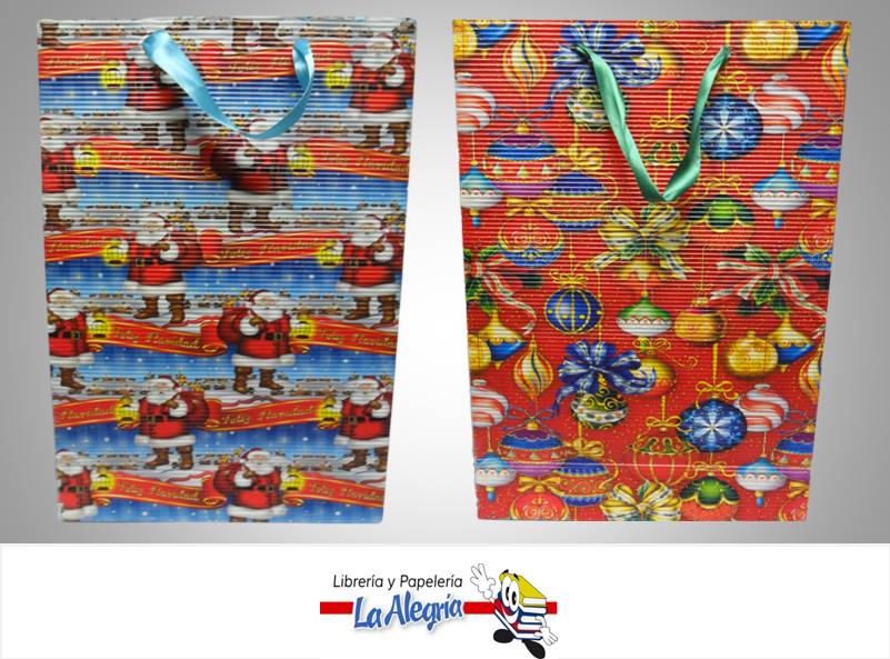 BOLSA DE REGALO CORRUGAD 52X31 D/NAVIDAD MARCA S/M   