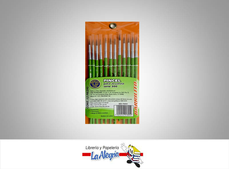 PINCEL MANGO CORTO N-04 UND MARCA BARRILITO   