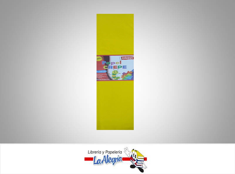 PAPEL CREPE 50X200 CM AMARILLO UND MARCA CRISVI   