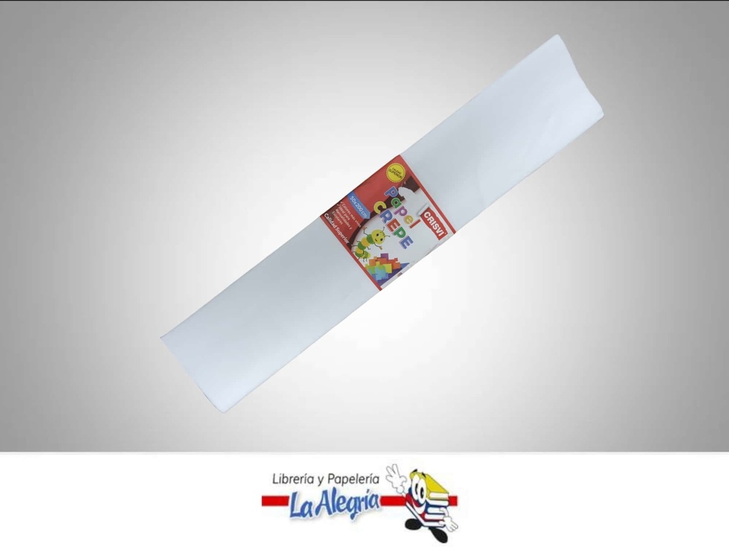 PAPEL CREPE 50X200 CM BLANCO UND MARCA CRISVI   
