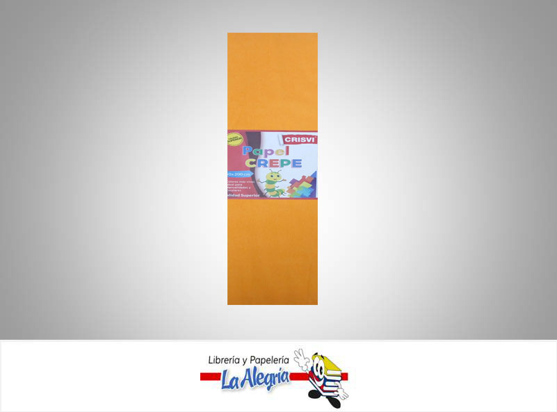 PAPEL CREPE 50X200 CM NARANJA ESTANDAR UND MARCA CRISVI