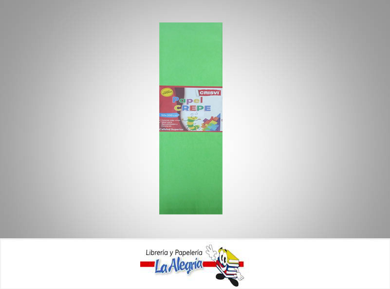 PAPEL CREPE 50X200 CM VERDE MANZANA UND MARCA CRISVI   