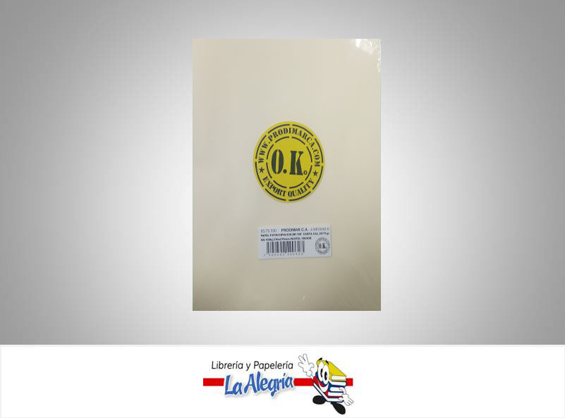 PAPEL CARTA CAL 20/75GR BEIGE PASTEL UND MARCA OK