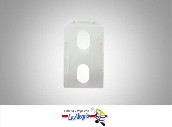 PORTA CARNET VERTIVAL TRANSPARENTE UND MARCA S/M   