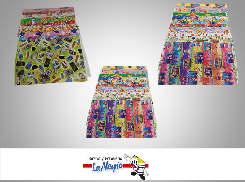 PAPEL DE REGALO 66X50 CM INFANTIL UND MARCA S/M   