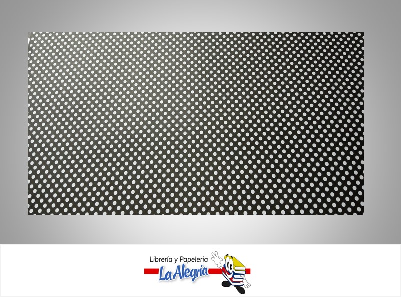PAPEL DE REGALO PUNTOS 66X46 CM BLANCO/NEGRO REY UND MARCA PAPURRI
