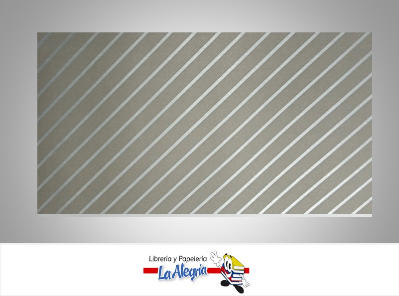PAPEL DE REGALO LINEAS TRANSVERSALES 66X46 CM PLATA/GRIS UND MARCA PAPURRI