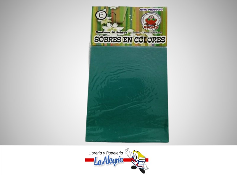 SOBRE # 3 10,8X7,1 CM VERDE GRAMA UND MARCA CROMO DISEÑO