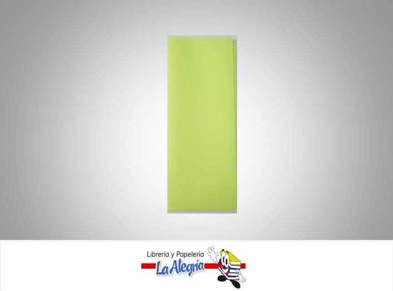 PAPEL SEDA 50X70CM NEON AMARILLO PLIEGO MARCA S/M