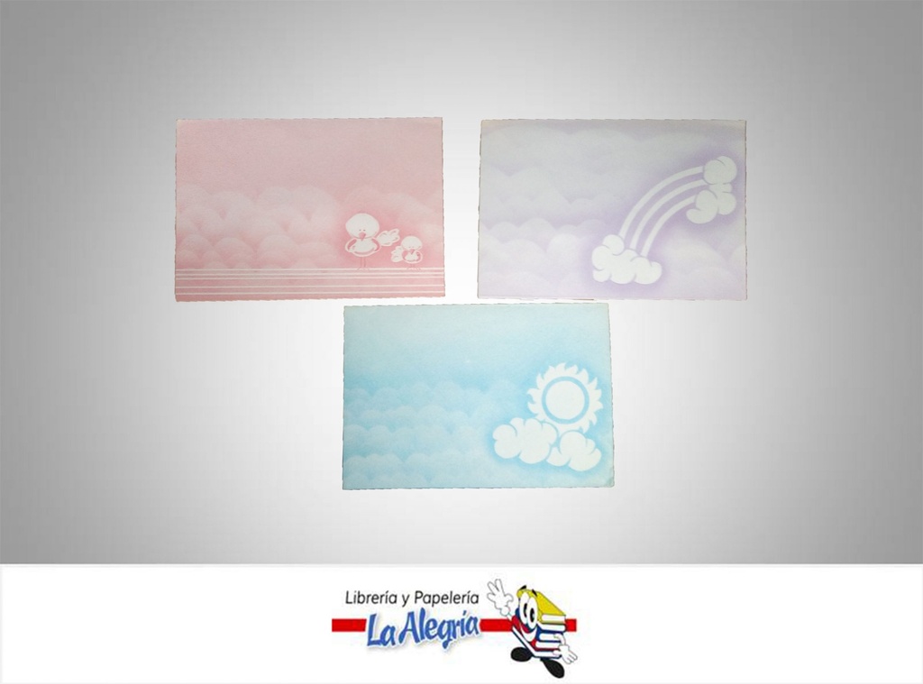 SOBRE 12,5X8,6 CM ESTAMPADO COLOR UND MARCA S/M   