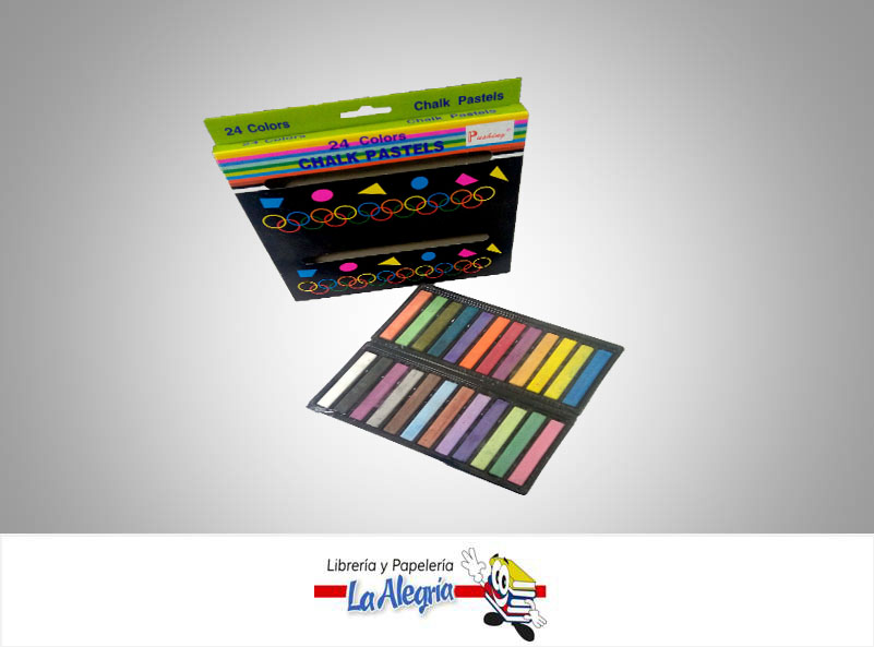 TIZA PASTEL 24COLOR MARCA PUSHING   