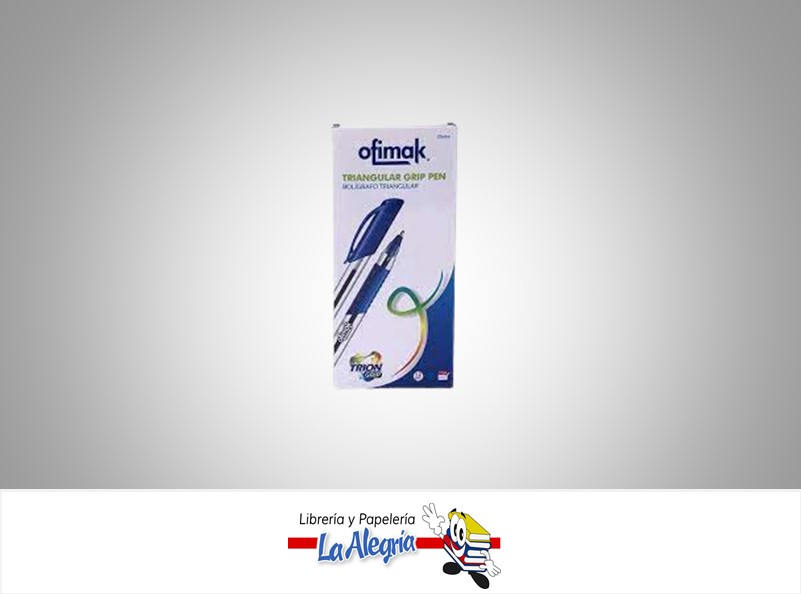 BOLIGRAFO TRIANGULAR 1.0MM AZUL UND MARCA OFIMAK