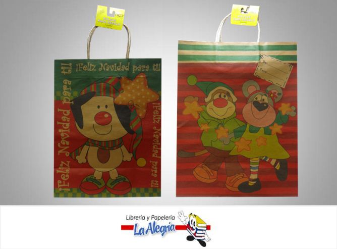 BOLSA DE REGALO 32X26 D/NAVIDAD MARCA NICO   