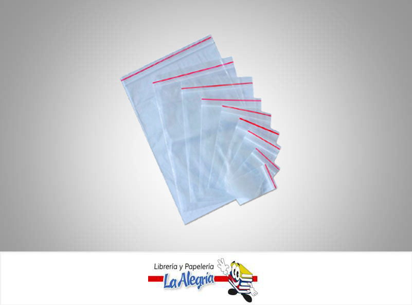 BOLSA ZIPLOC 14X25 CM TRANSPARENTE UND MARCA S/M