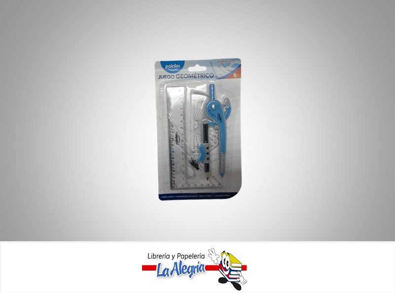 JUEGO GEOMETRICO ACRILICO CON COMPAS CM5653; 15CM MARCA POINTER