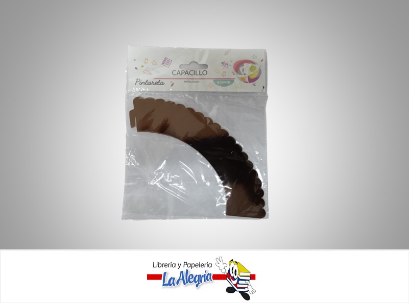 CAPACILLO METALIZADO 15 CM BRONCE PAQ 6 UNDMARCA PINTARETA