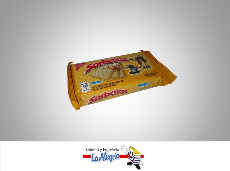 SORBETICOS AREQUIPE 25 GR MARCA NABISCO