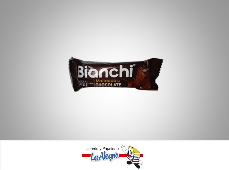 BARRA BIANCHI MALTEADA DE CHOCOLATE 22 GR. UND MARCA SUPER