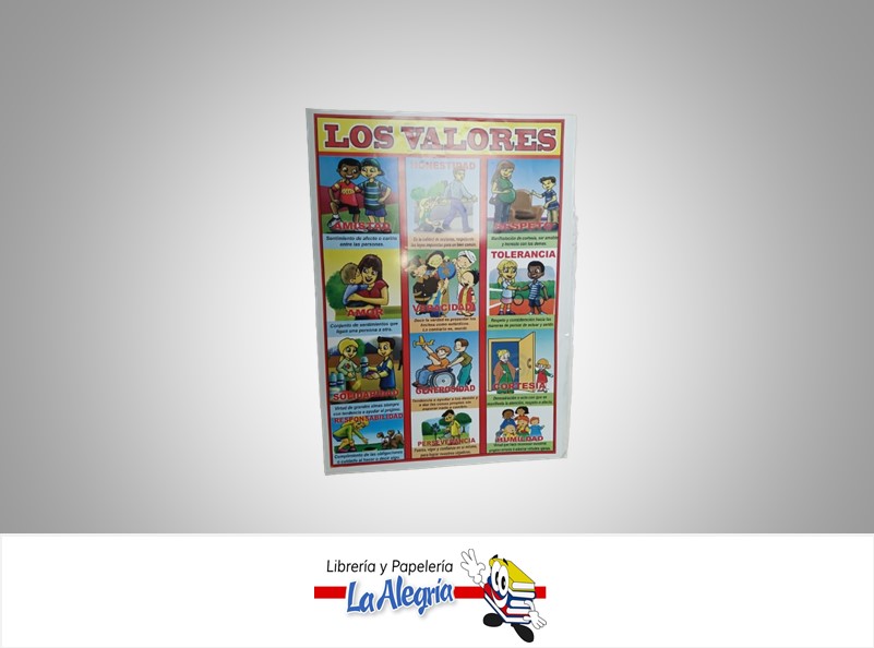 AFICHE GRANDE LOS VALORES UND MARCA S/M