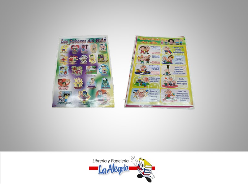 AFICHE GRANDE LOS DEBERES Y DERECHOS DEL NIÑO UND MARCA S/M