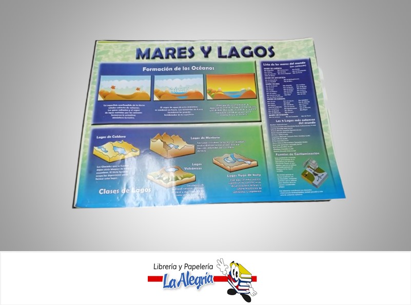 AFICHE GRANDE MARES Y LAGOS  MARCA S/M