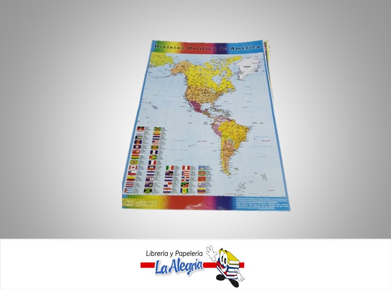 AFICHE GRANDE MAPA DE AMERICA MARCA S/M